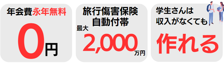 ライフカード(学生)の特徴